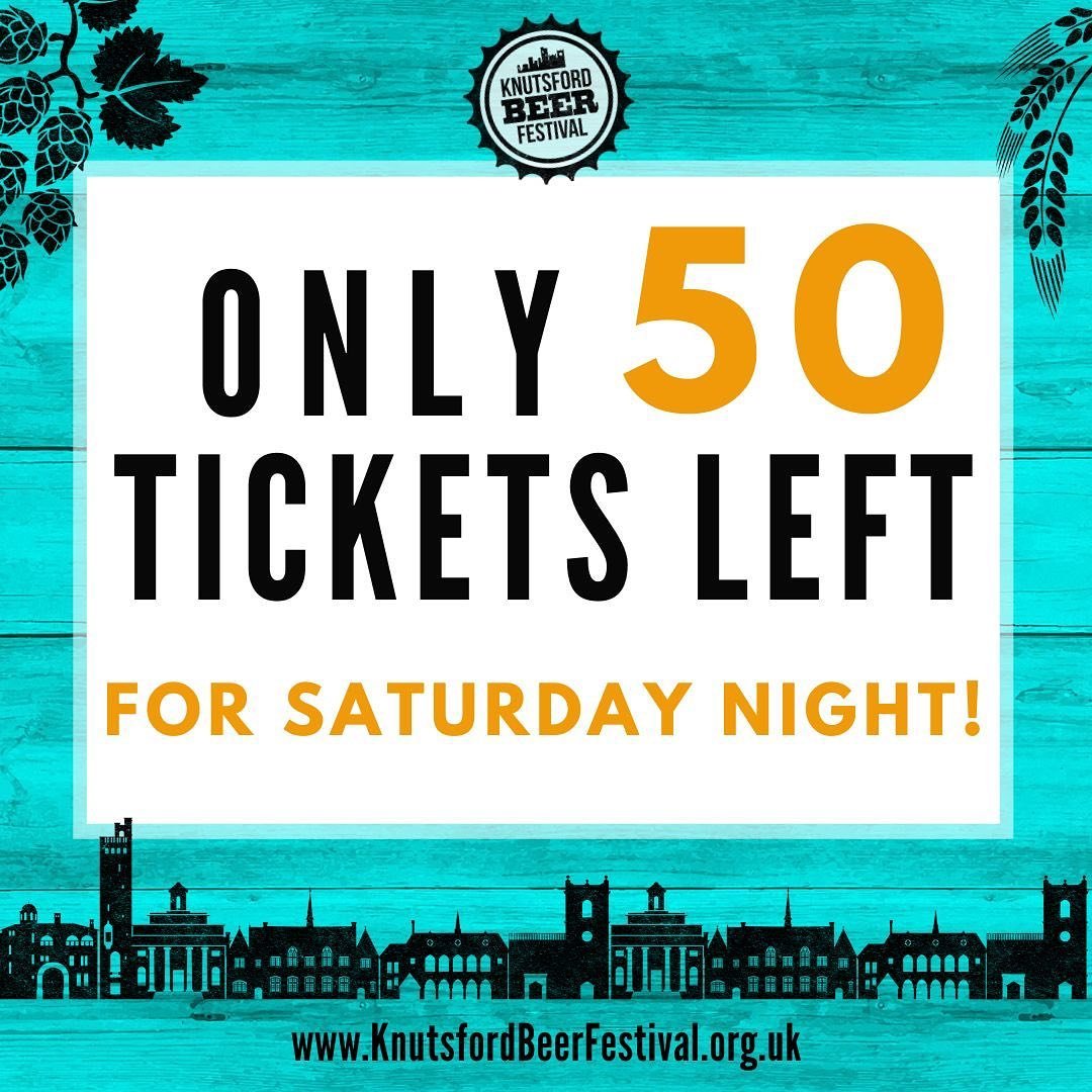 Saturday night is selling out fast too. 

Get your tickets before they are gone via link in bio.

#knutsfordbeerfestival #craftbeer #beer #gin #wine #knutsfordevents #cheshirelife #cheshireday #whatsoninknutsford