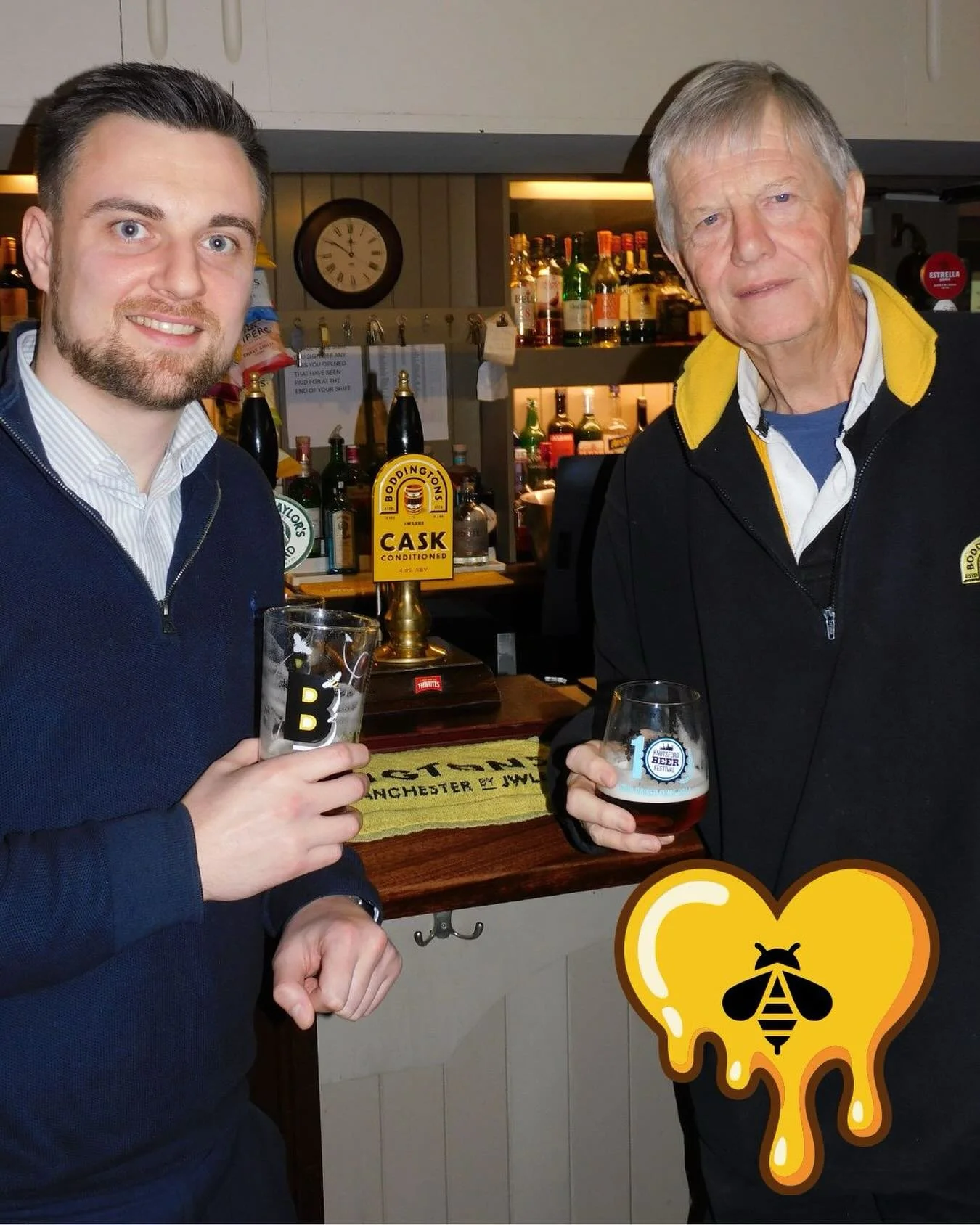 By &lsquo;Eck. We&rsquo;ve been out on manoeuvres today looking for festival beers, visiting @railwayinnpub in #mobberley with #beerguru @paulbuttrick and Matt from @jwleesbrewery to try something you just might recognise. 🐝🐝🐝 #kbf2026 #doyouwanta