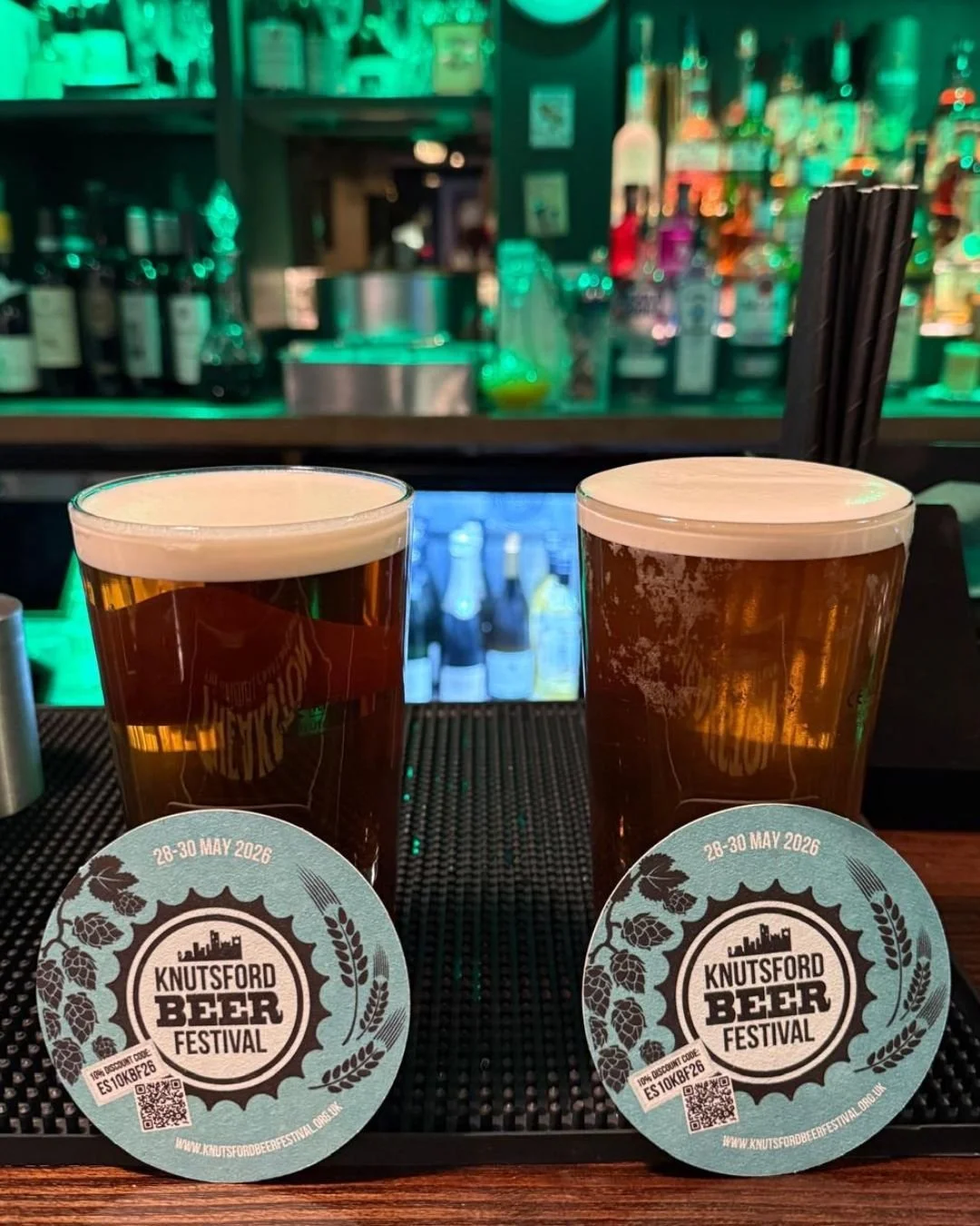 If you're out and about in Knutsford enjoying a May Bank Holiday Pint, then keep an eye out for our Beer Festival Mats, as there is a cheeky discount code on them. With less than a month to go to the festival, it's a great time to secure your ticket!