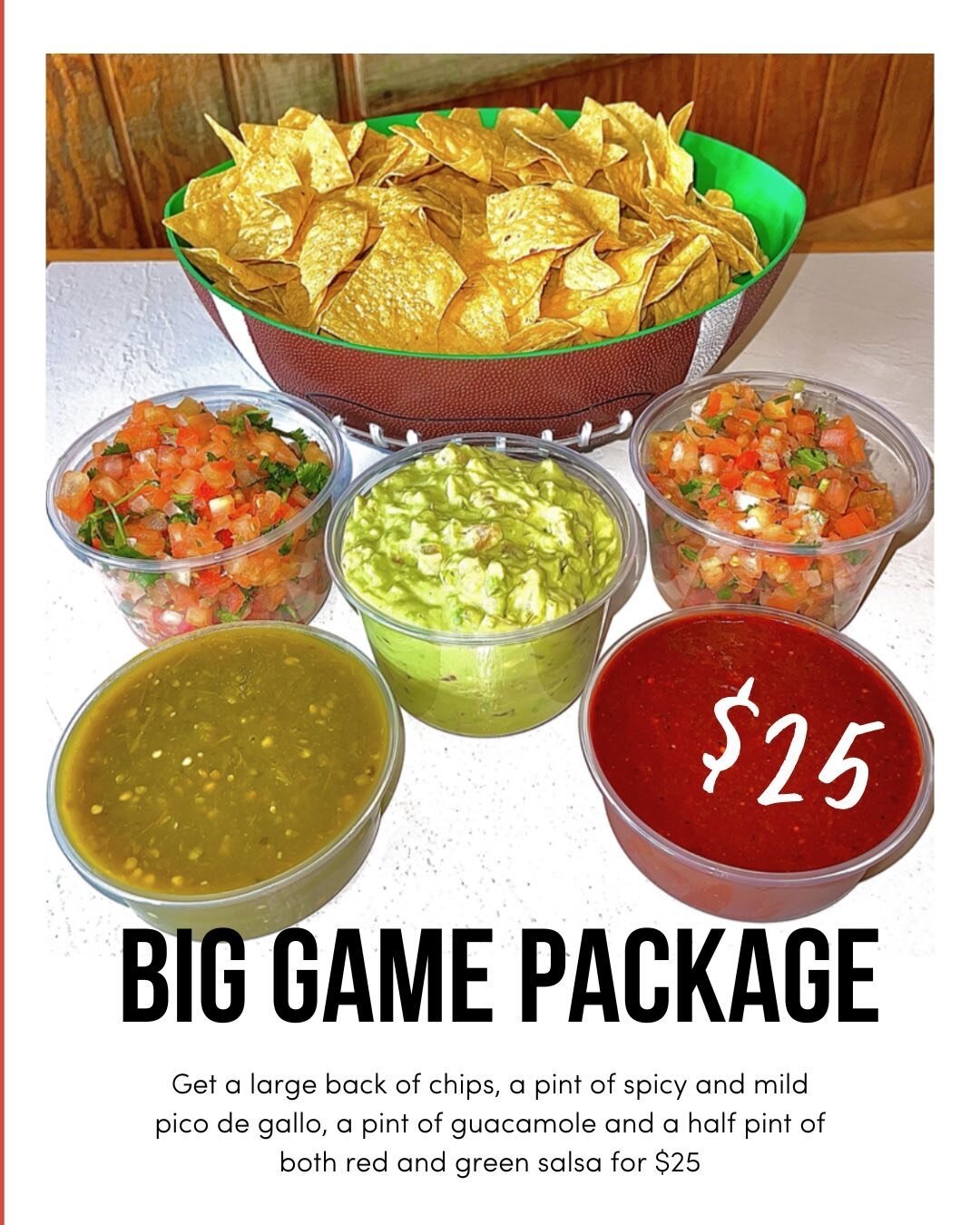 Root for the Niners this Sunday with our Big Game Package! Pair this with our Large Catering Package and you&rsquo;re set! Check out gordotaqueria.co/catering for more details!