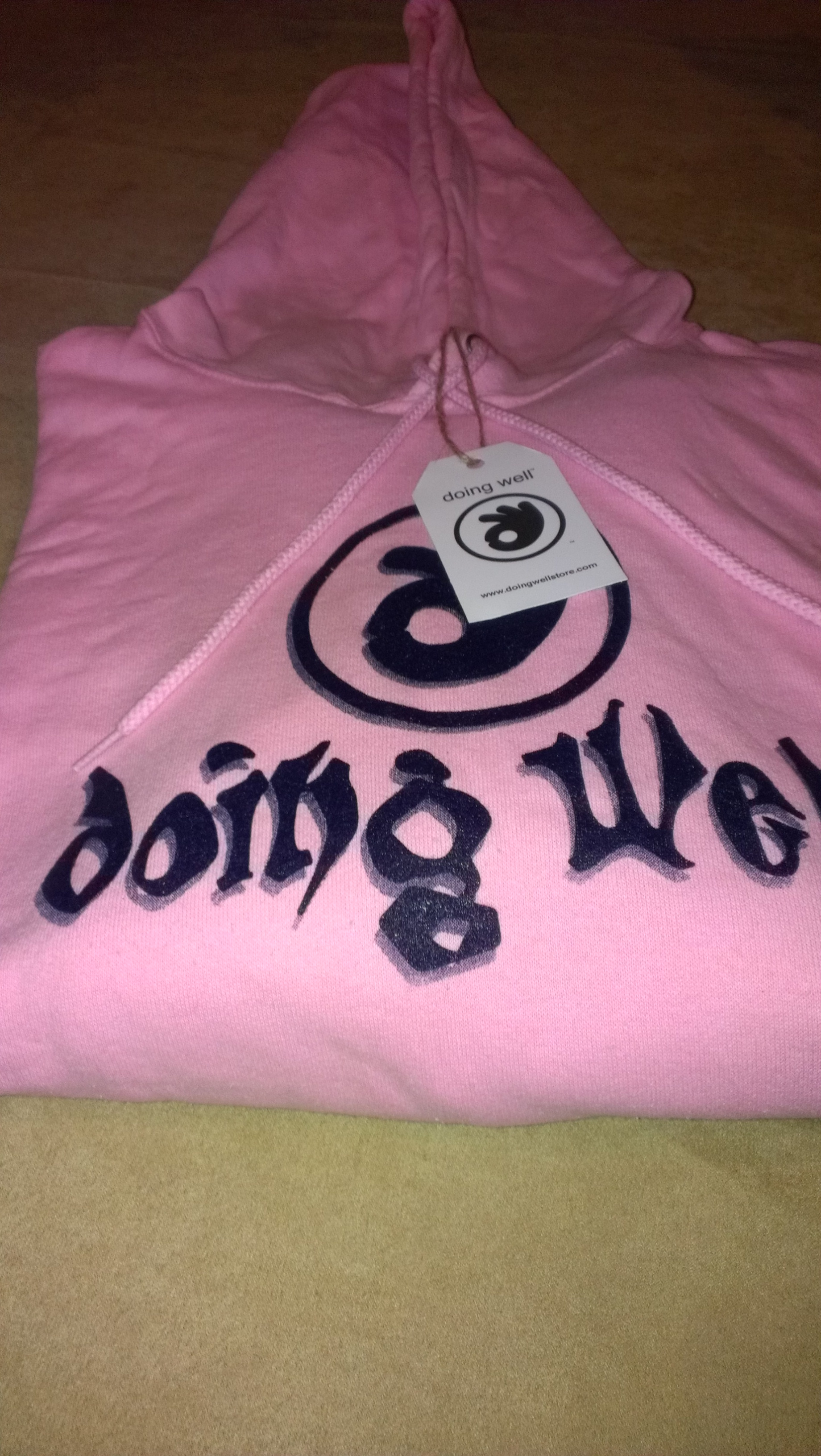 Ladies' Pink Hoodie, "Heavy Cotton"