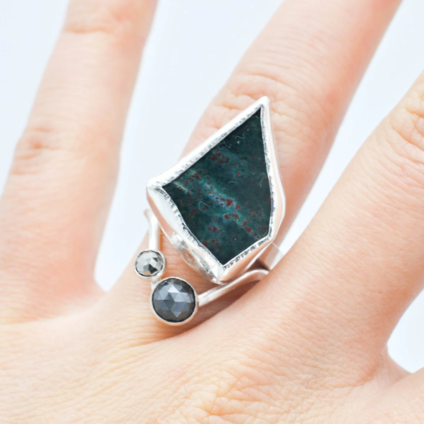 Bartered Bespoke Bloodstone Ring