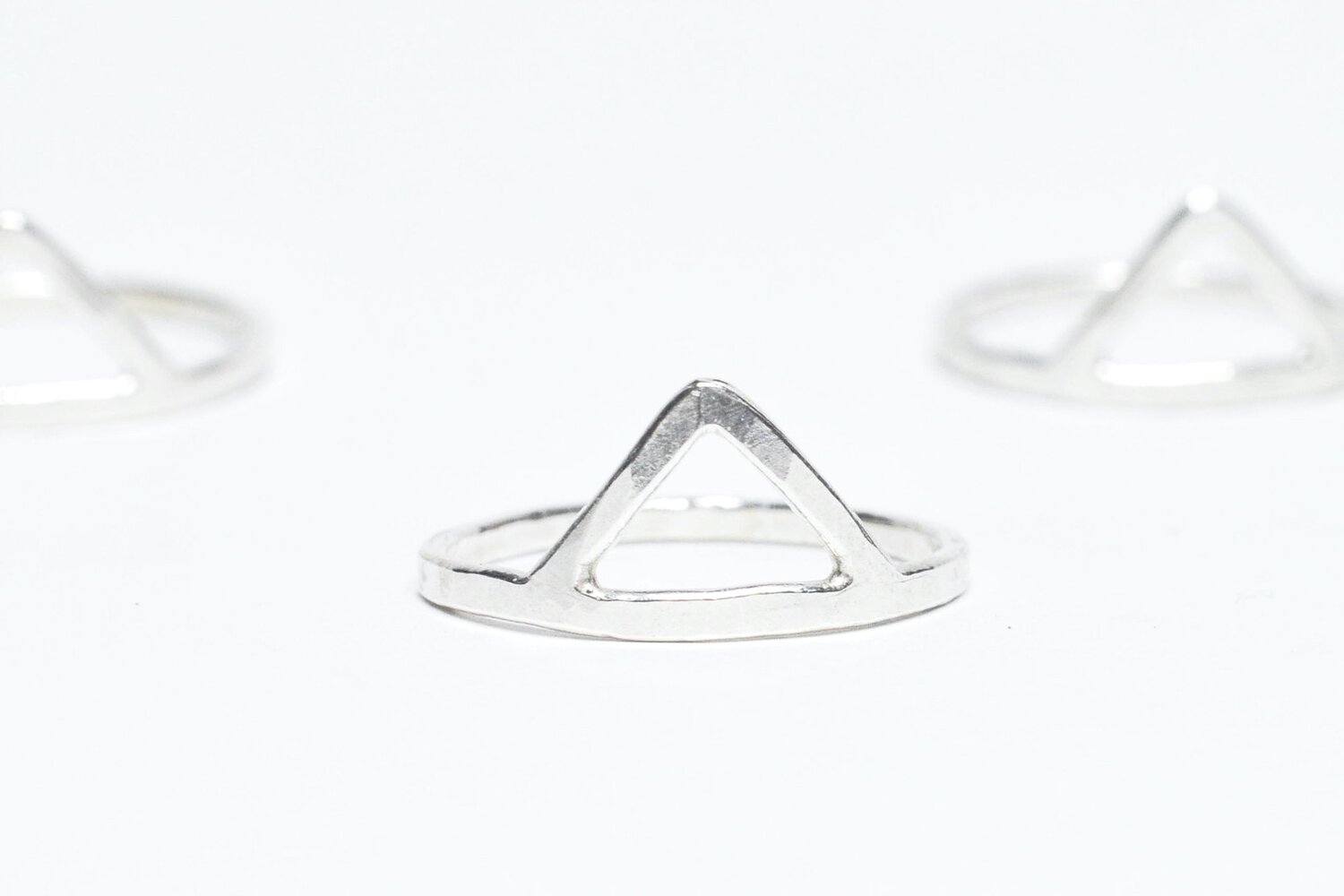 Sterling Silver Triangle Ring — EMMA ELIZABETH JEWELRY