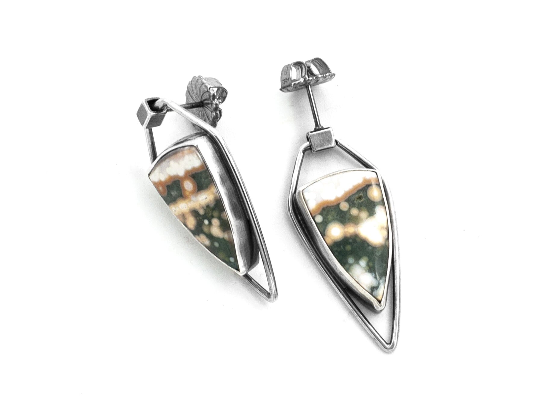 Ocean Jasper Hinge Earrings (Copy)