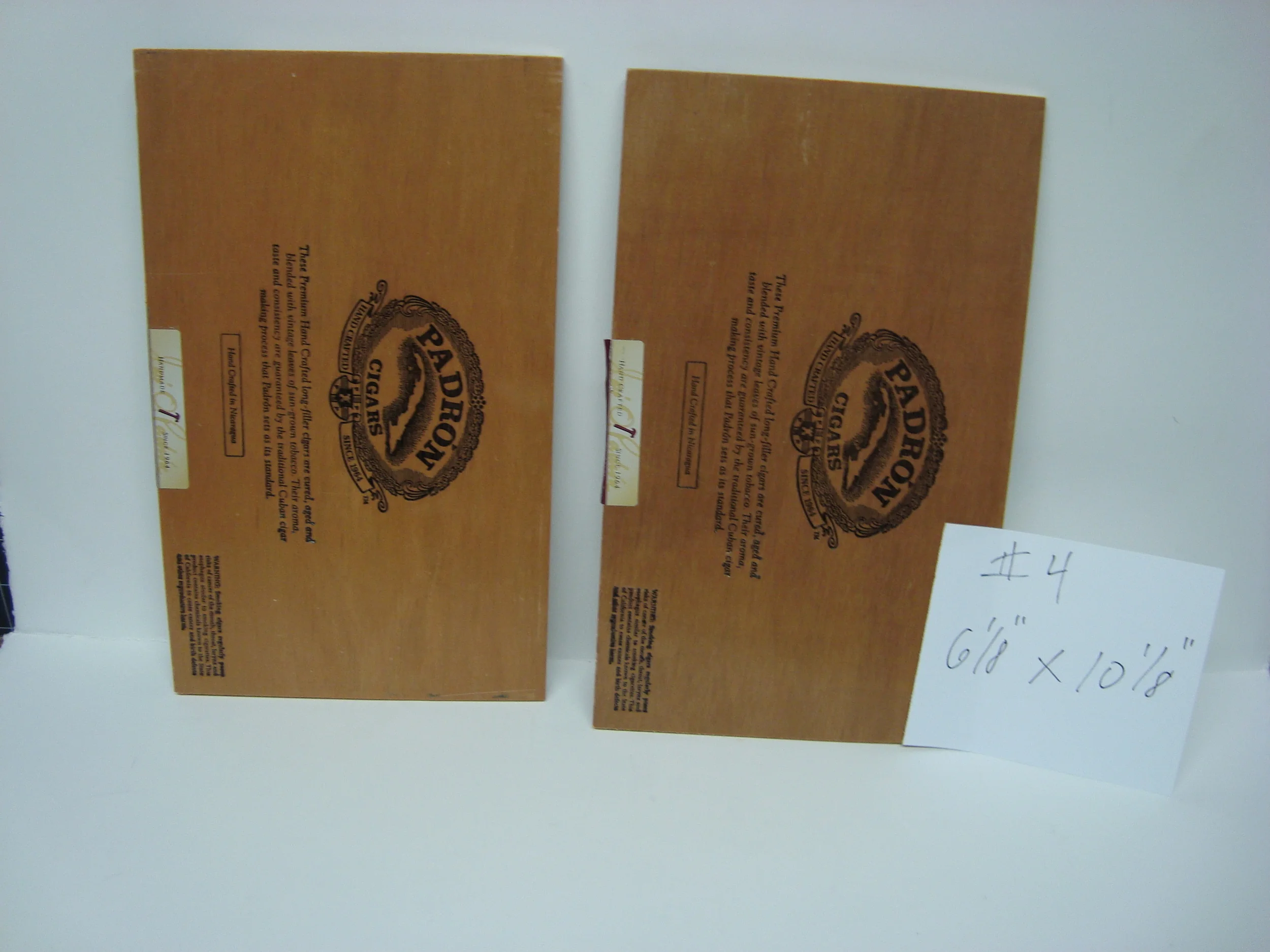 Thin plywood, 6 1/8" X 10 1/8" Four Stations