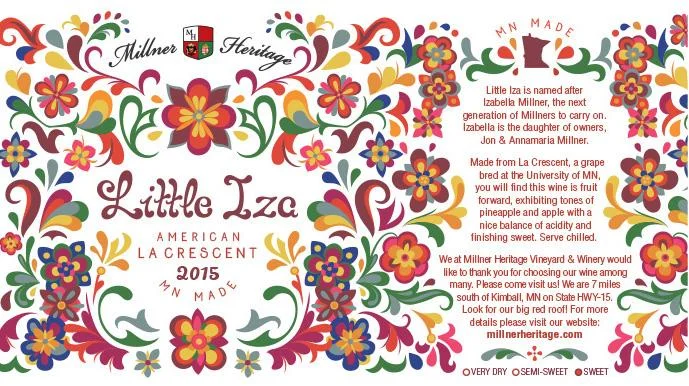 This label was designed with Hungarian motifs and paired with a traditional Hungarian color scheme, made by me (Andrea)!