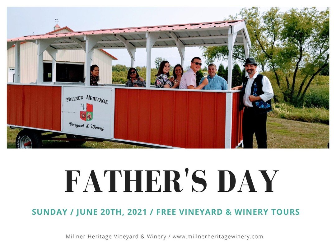 .Happy Father's Day to all fathers! 🍷 Come to the winery this Sunday (6/20/2021) and enjoy FREE Vineyard &amp; Winery Tours and FREE live music in the courtyard. Scheduled tour times are at 1:30 PM &amp; 3:00 PM. No reservation is required. Just arr