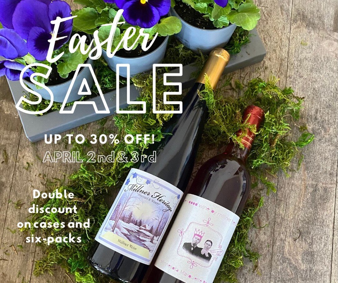 If you need to stock up some wine for Easter, come and visit us today or Saturday. Double discount on cases and six-packs up to 30% OFF! Yes, red wine bags got a double discount as well! HAPPY EASTER!🥂

WE ARE CLOSED ON EASTER SUNDAY!!!