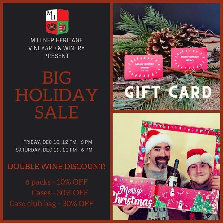 BIG HOLIDAY SALE on Friday, December 18th &amp; Saturday, December 19th, from 12 PM to 6 PM!!! Double discount on 6 packs and cases up to 30% OFF! Yes, you can receive a double discount on your case club bag as well! The store is open for retail sale