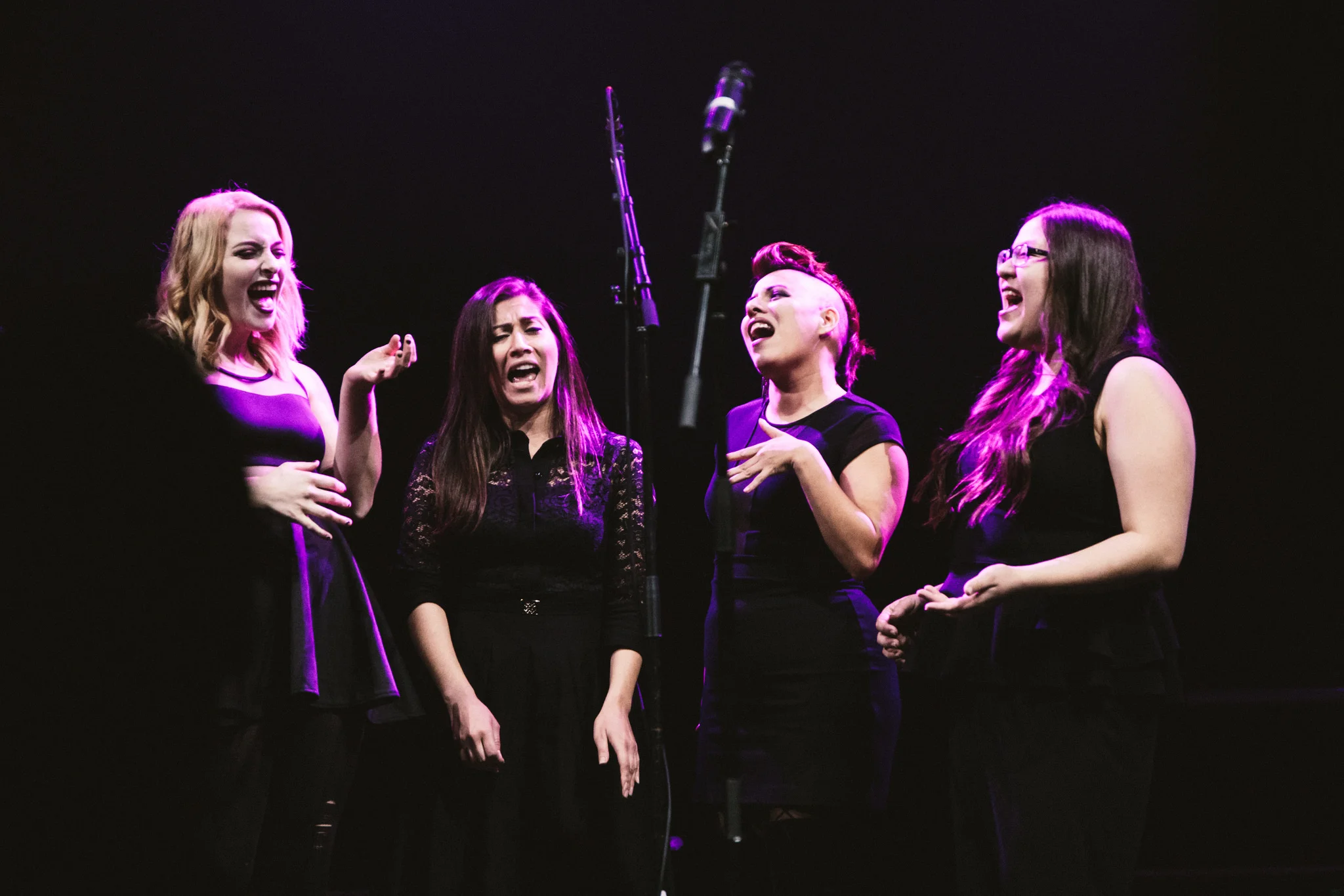 Top Shelf Vocal performs at the Belasco Theater at an event for the American Speech-Language-Hearing Foundation