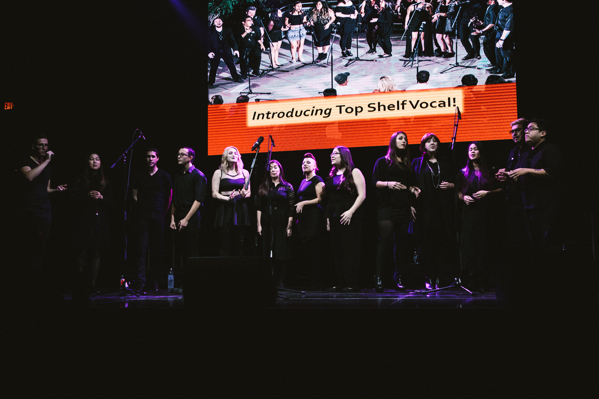  Top Shelf Vocal performs at the Belasco Theater at an event for the American Speech-Language-Hearing Foundation 