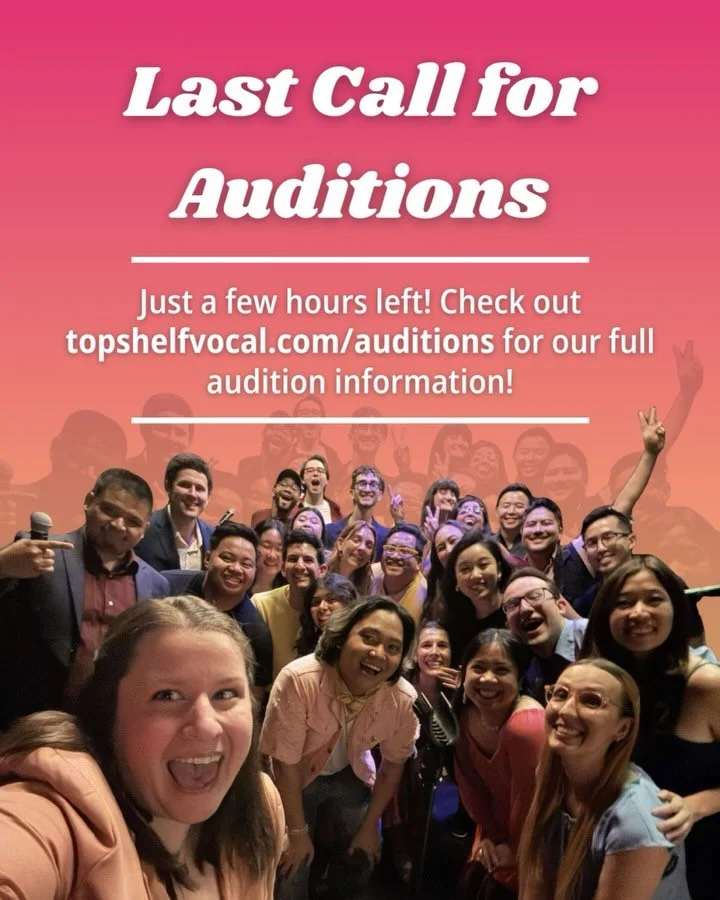 Last call for auditions! Submit your videos by 11:59pm PST today on our website - link in bio! ➡️➡️ Plus, check out all the fun Top Shelf has been up to during summer break! ☀️🏝️