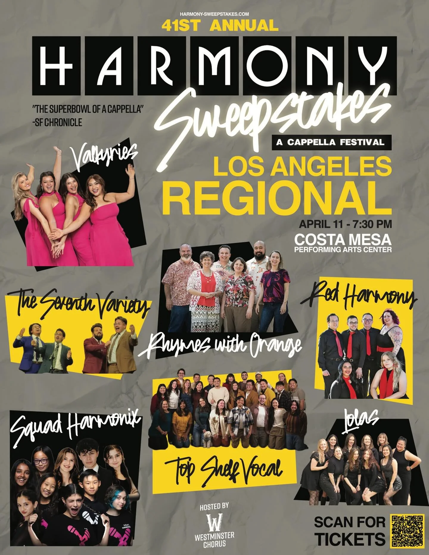 We&rsquo;re thrilled to share that Top Shelf will be competing next Saturday 4/11 at LA&rsquo;s returning Harmony Sweepstakes! We&rsquo;ll be performing alongside some incredible SoCal groups including @valkyriesquartet , @theseventhvariety , @rwosin