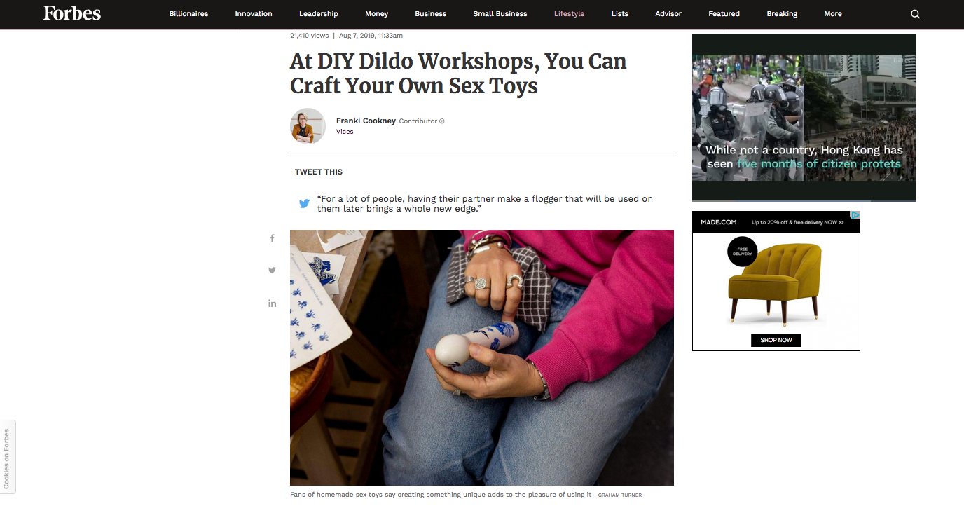 At DIY Dildo Workshops, You Can Craft Your Own Sex Toys — Franki Cookney