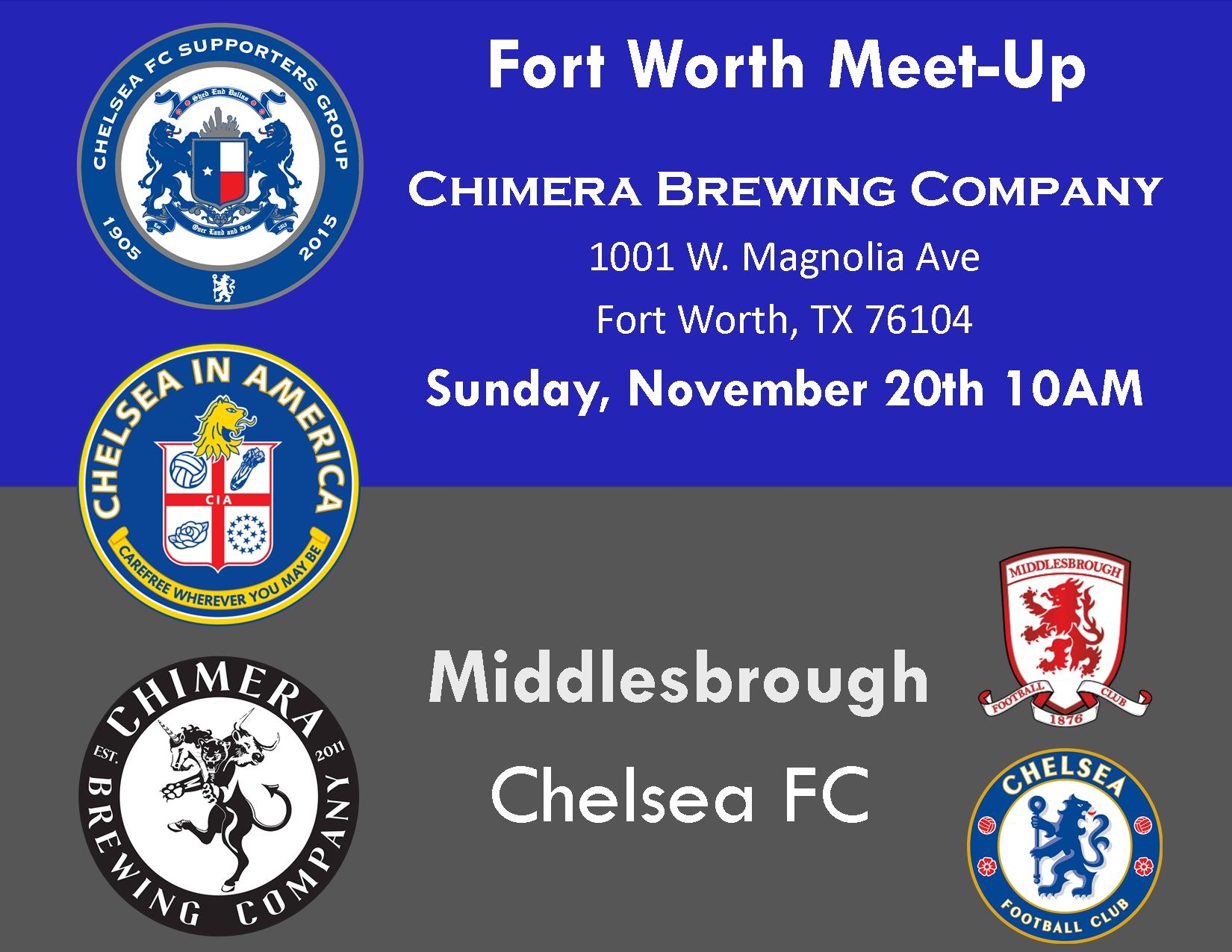 Middlesbrough vs Chelsea FC Shed End Dallas invades Fort Worth