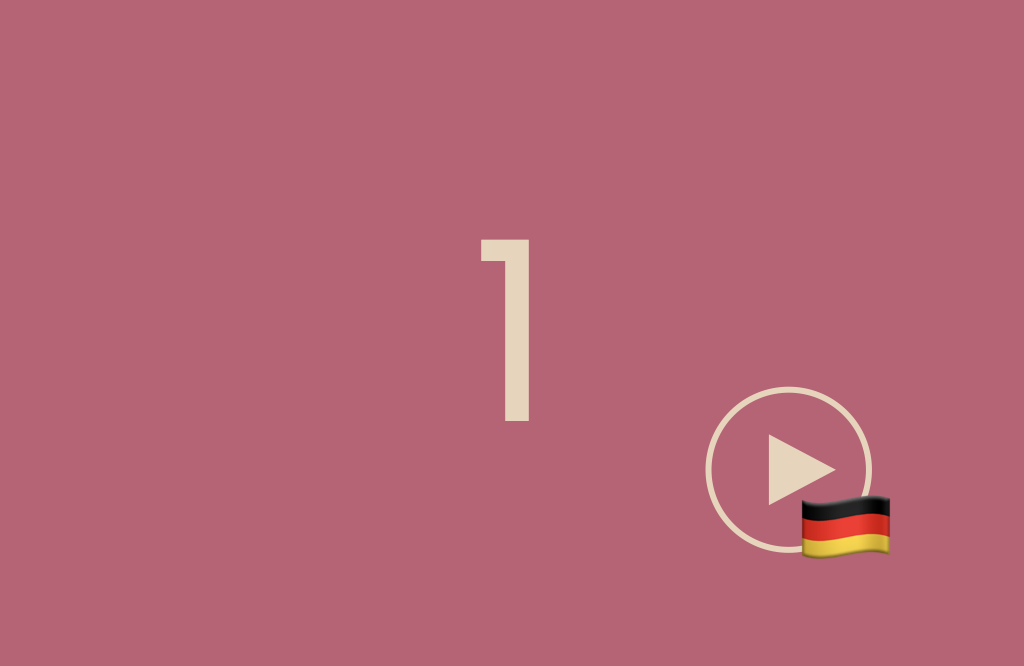 1. Verlangen &amp; Streben
