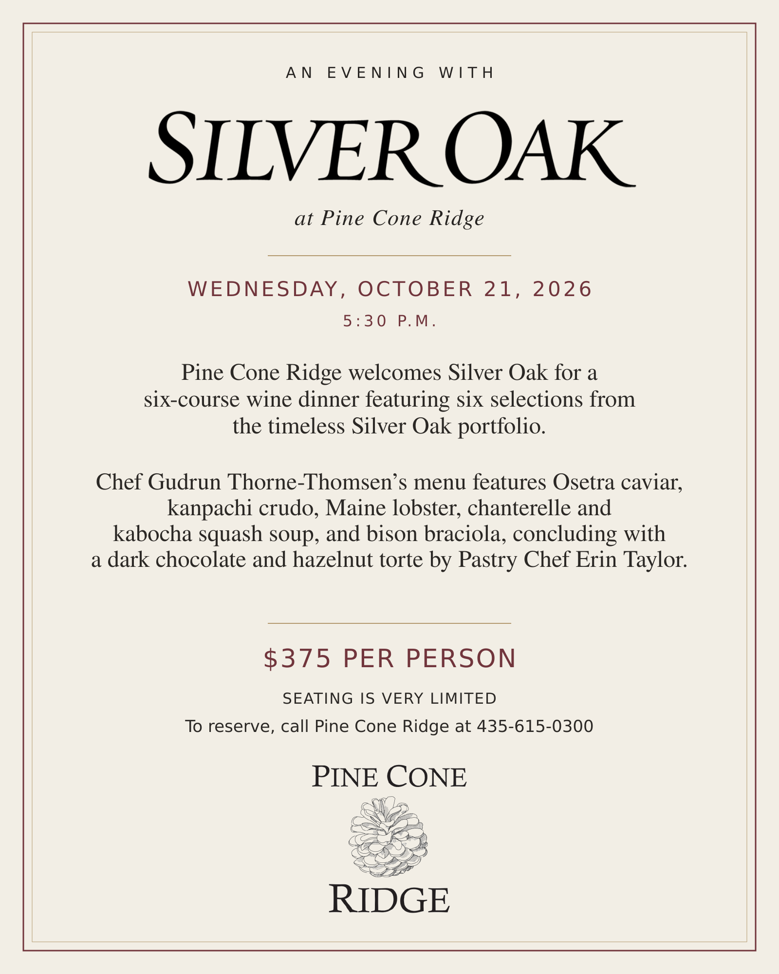 Silver-Oak Wine Dinner