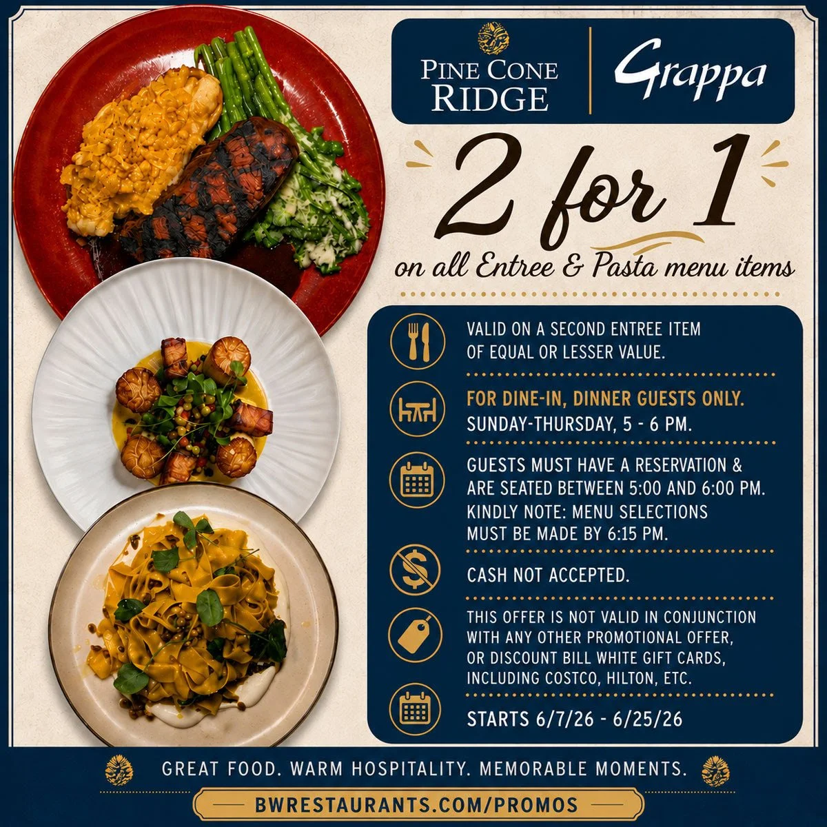 Grappa & Pine Cone Ridge 2-for-1 Special
