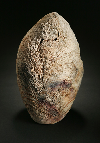       Becoming Mist, &nbsp;  2007    clay, kiln- and pit-fired    17”h. x 10” dia.  