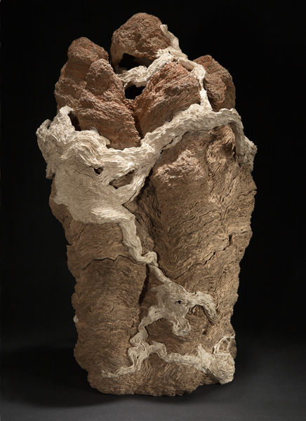    Guanyin's Mountain , &nbsp; 2008    clay, kiln- and pit-fired    29”h. x c.18” dia.  