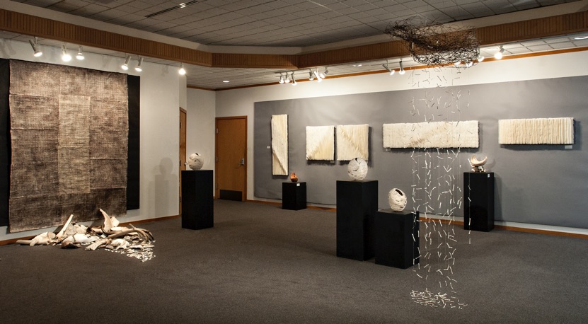   Installation view     Tears for the World &nbsp;  &nbsp; 2014    Orcas Center Gallery, Orcas Island, WA     Shorelife/Ebbtide , (left, on floor)        Tears for the World &nbsp;  2014    fired clay,&nbsp; found wire object,&nbsp;string    (right, 