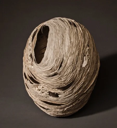 Lunaform 2013 clay, kiln- & pit-fired 11”h. x 9” x 9”