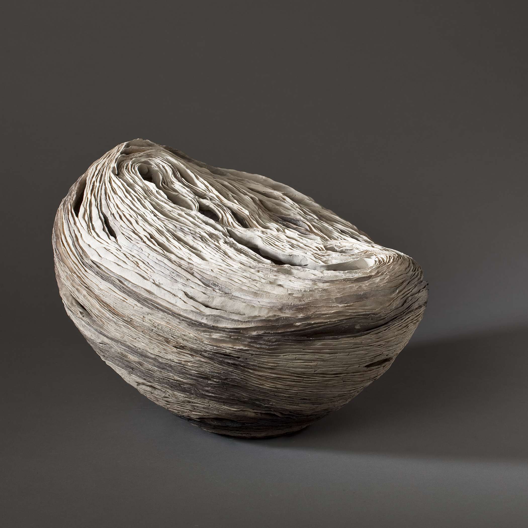    Half Moon Reclining  2009    clay, kiln-and pit-fired    10”h. x 13” x 12”  