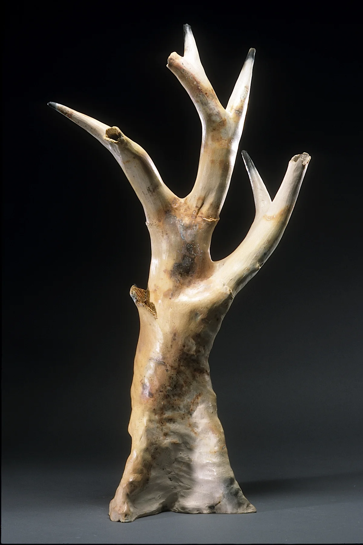 Old Growth, 2000 clay, kiln- and pit-fired 30” h. x 17” x 11”