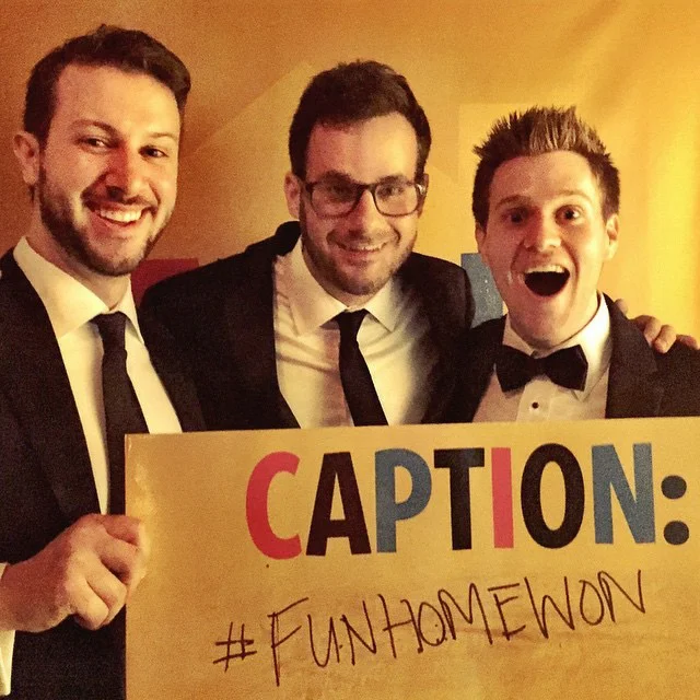 Nathan Vernon (center) at the Tony Awards.