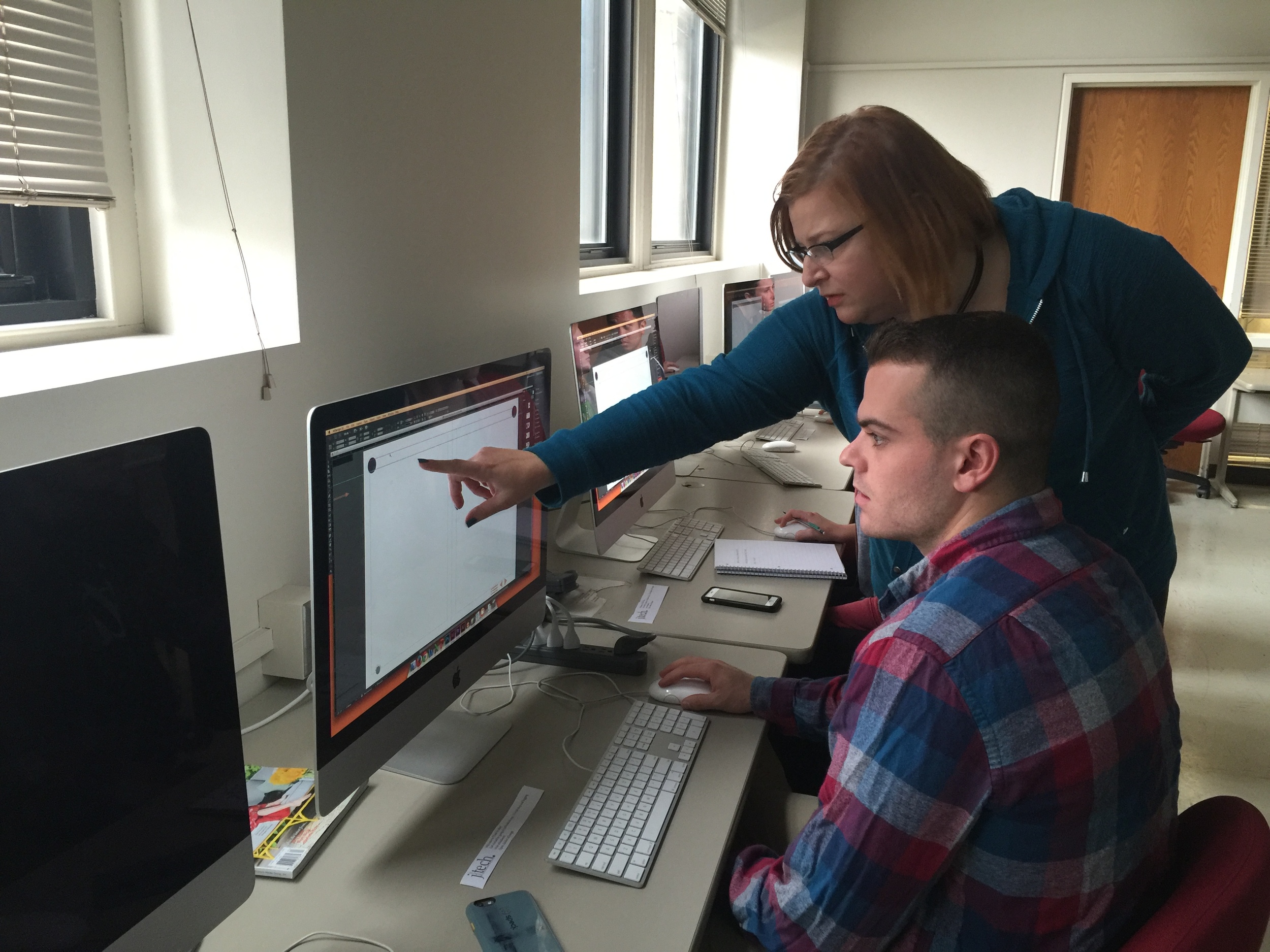 This semester, students learned InDesign, Photoshop, Adobe Premiere and WordPress during JTech Fridays from Heather Lawrenz, the J-School's digital media specialist.
