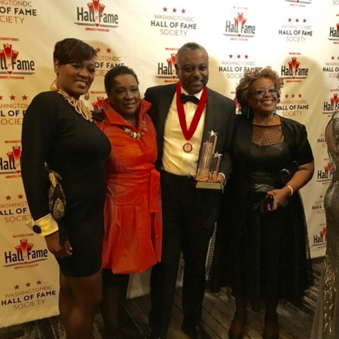 Sam Ford and his family attend the Washington D.C. Hall of Fame Society Awards Program.