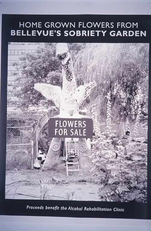 “A Cutting Garden/Flowers for Sale,” Sobriety Garden, Bellevue Hospital, New York, NY, 2000-2004