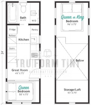 Example floorplan:  24' PAYETTE