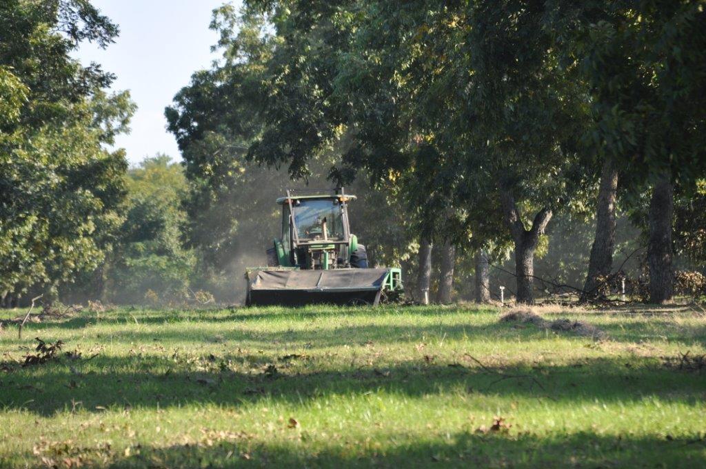 Sweeper/blower making one of it’s several passes