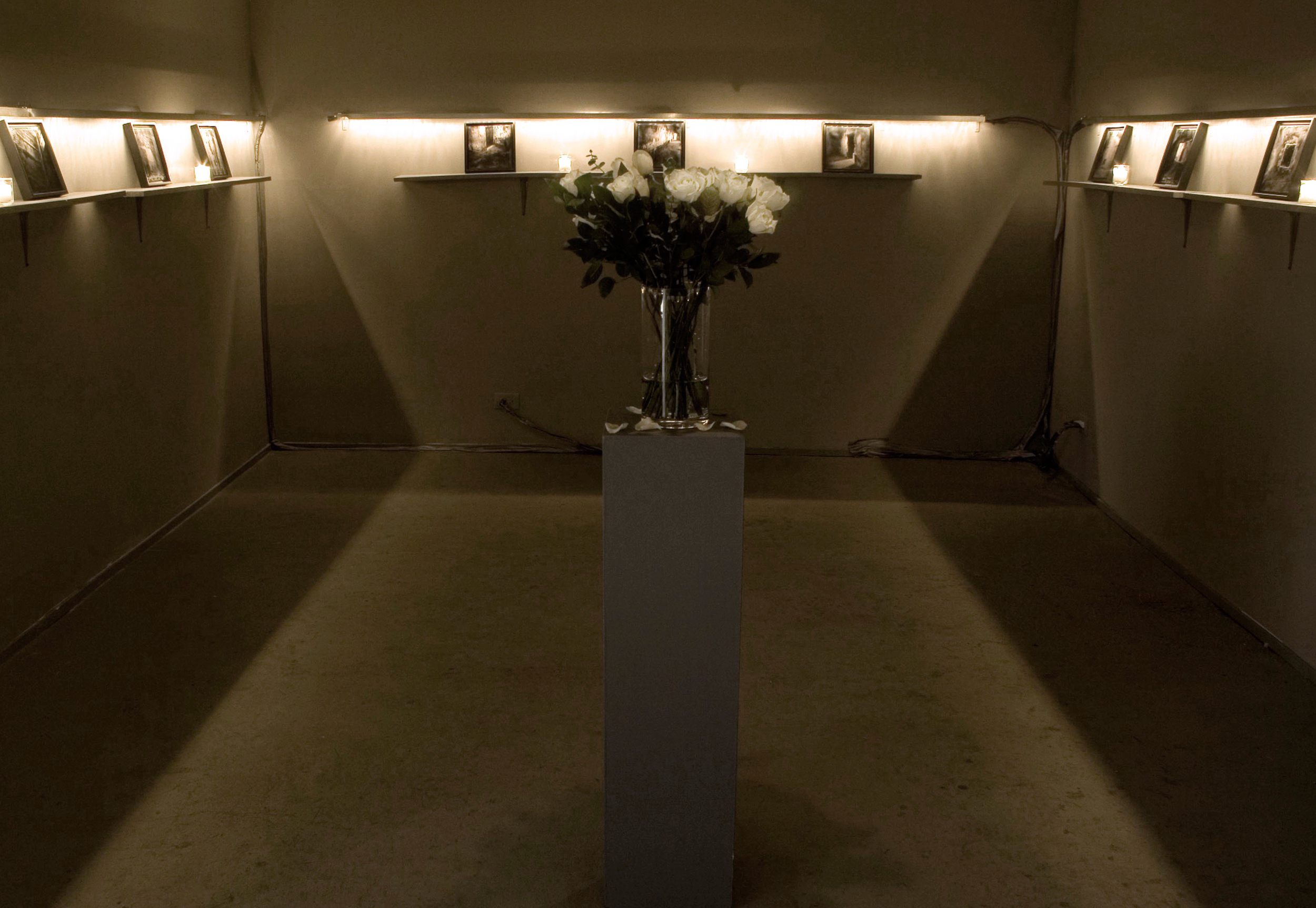 Mourning Light Installation, Flatfile Gallery, Chicago 2006