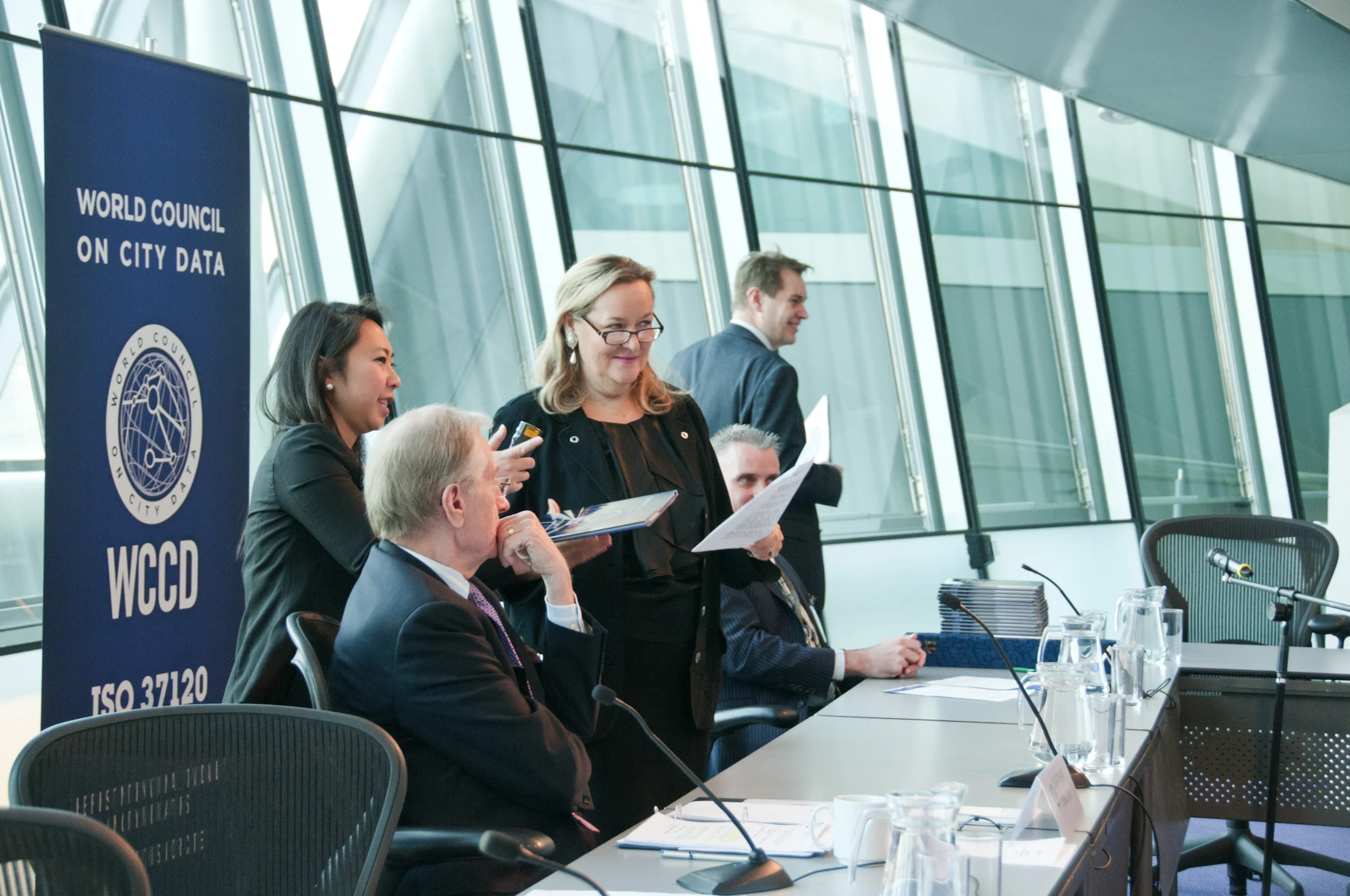 Senator Art Eggleton, Helen Ng and Dr. Patricia McCarney - London City Hall, November 2014