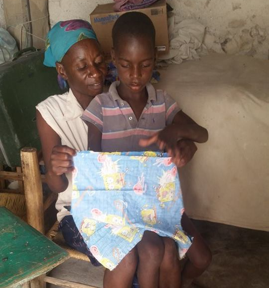 Marilia and her son, Elveson.