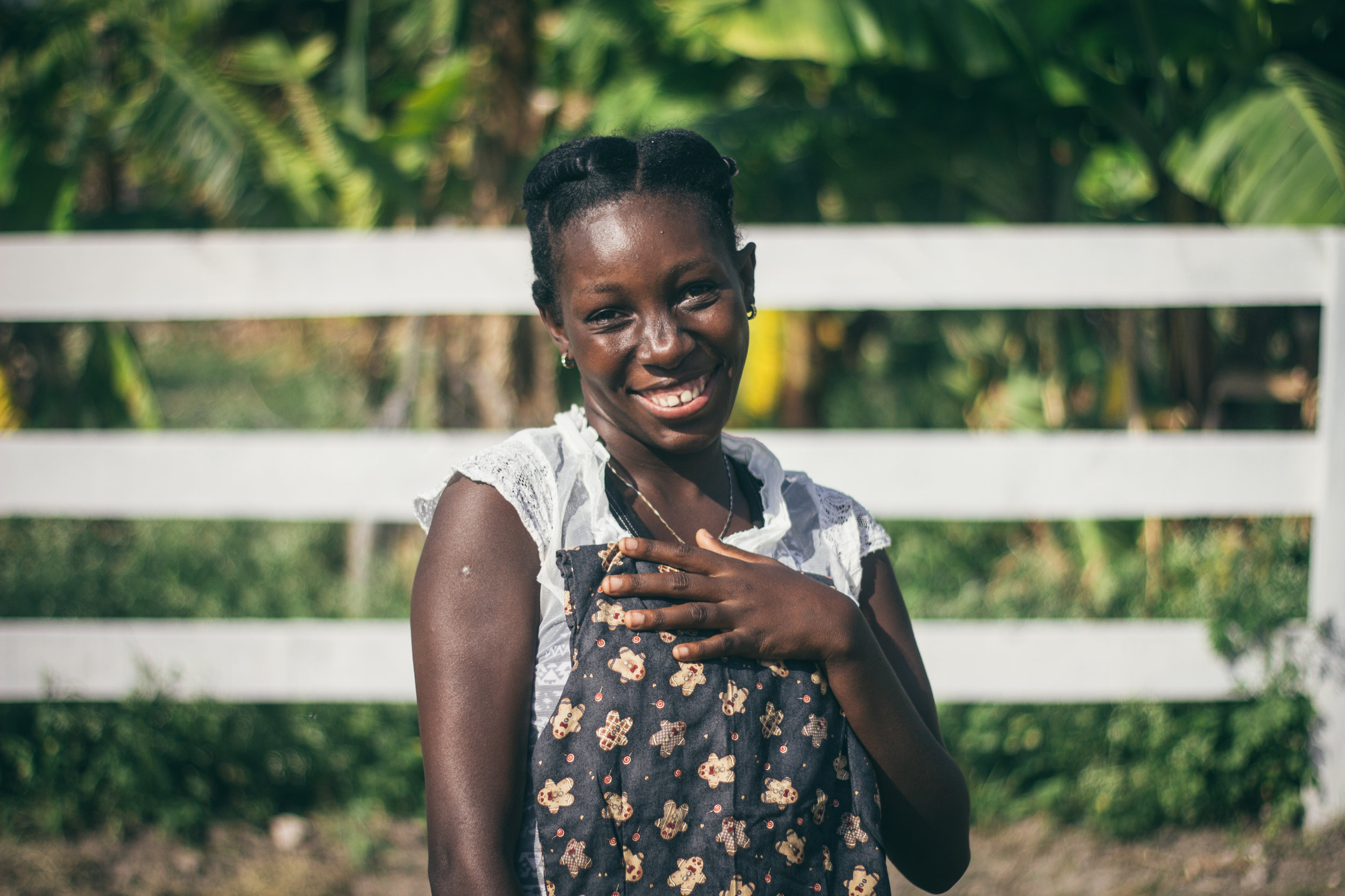 Ketline is a student in the Mole St. Nicolas sewing class.