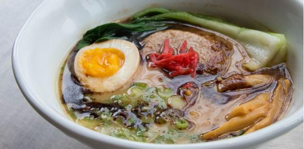 Photos by Courtney Jacquin/22nd Century Media The Sammy ramen ($12) at Wilmette’s Torino Ramen is made with a pork and chicken broth and includes pork chashu, a soft boiled egg, bok choy, menma, green onions and blackened garlic oil.