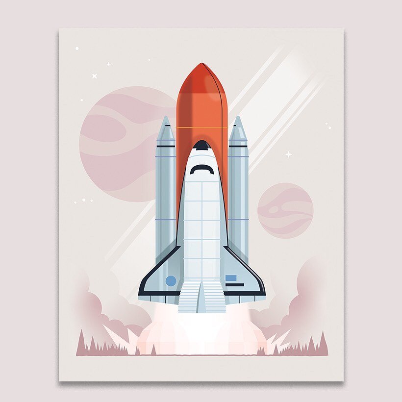 All systems are go. My new pieces are all available in my shop, which you can find in my profile link. Here is the last new print, inspired by epic @nasa shuttle launches. 
.
.
.
#nasa #shuttle #shuttlelaunch