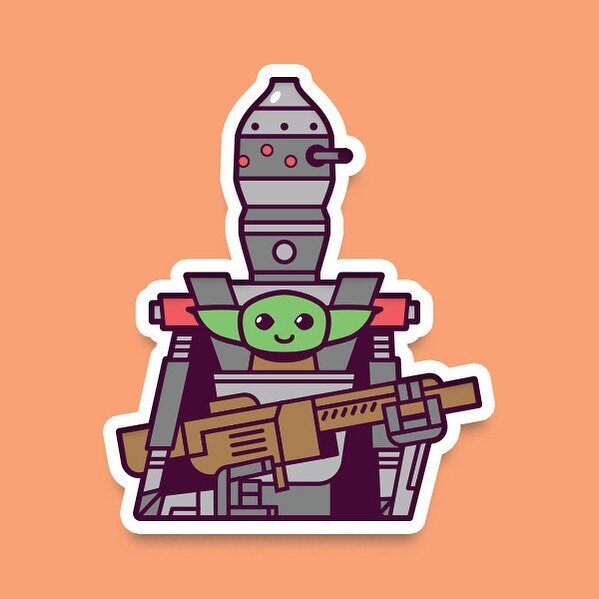 New sticker. New prints. Coming next week. 
.
.
.
#starwarsartwork #starwars #themandolorian #ig11 #babyyoda