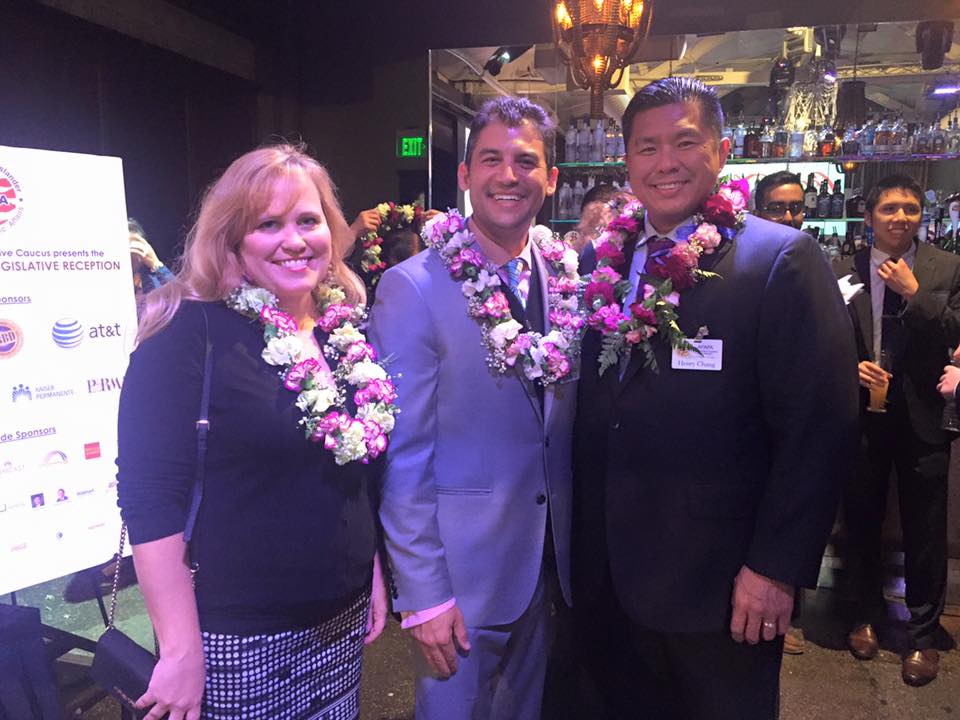 Charlotte Danielsson with Assemblymember and Chair of the API Caucus Das Williams