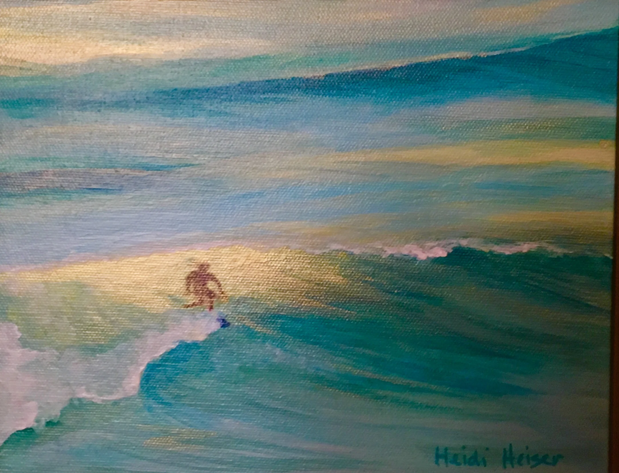 Surfer in the Golden Light