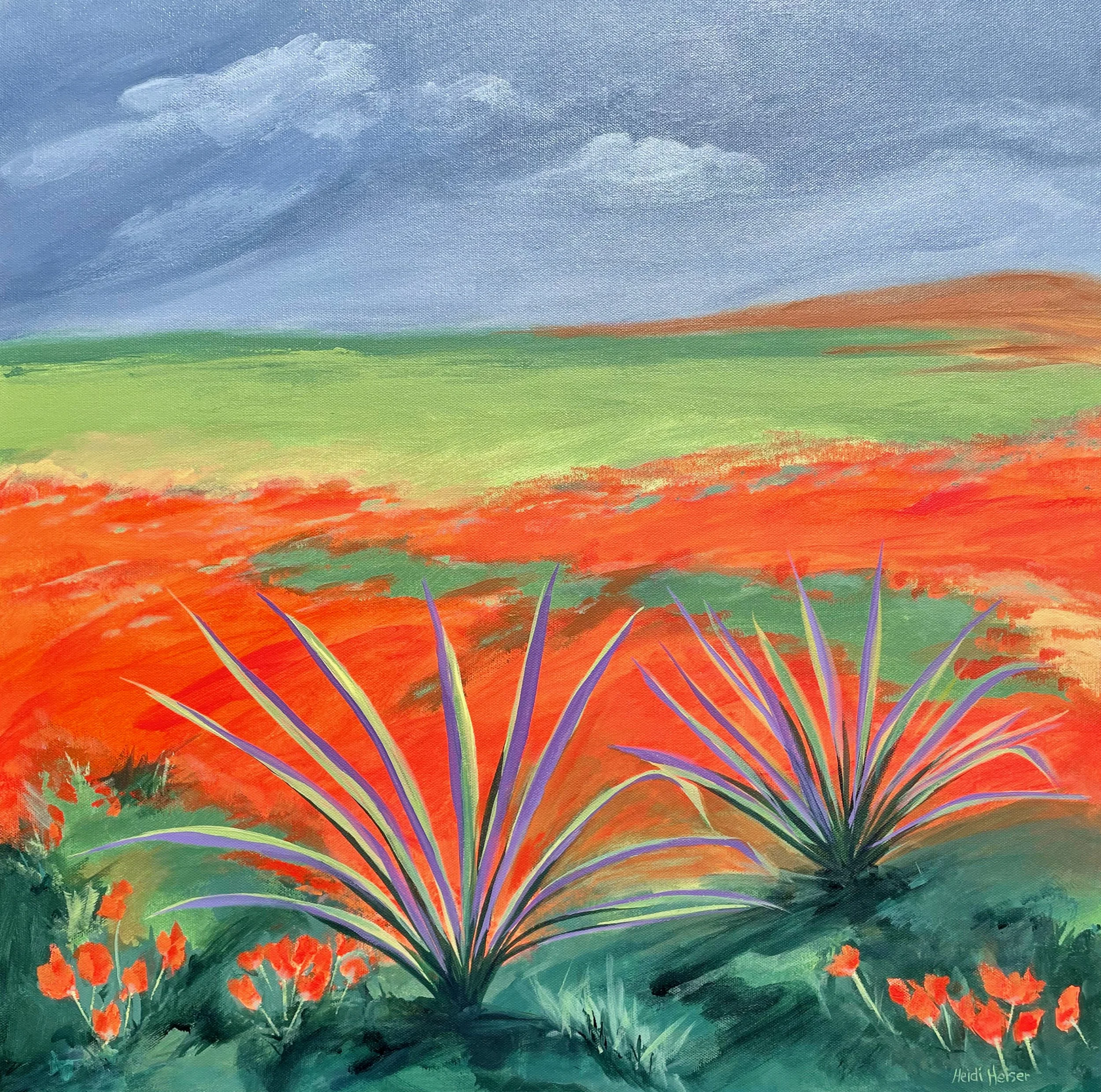 2 Yuccas in a Field of Poppies - 1.jpeg