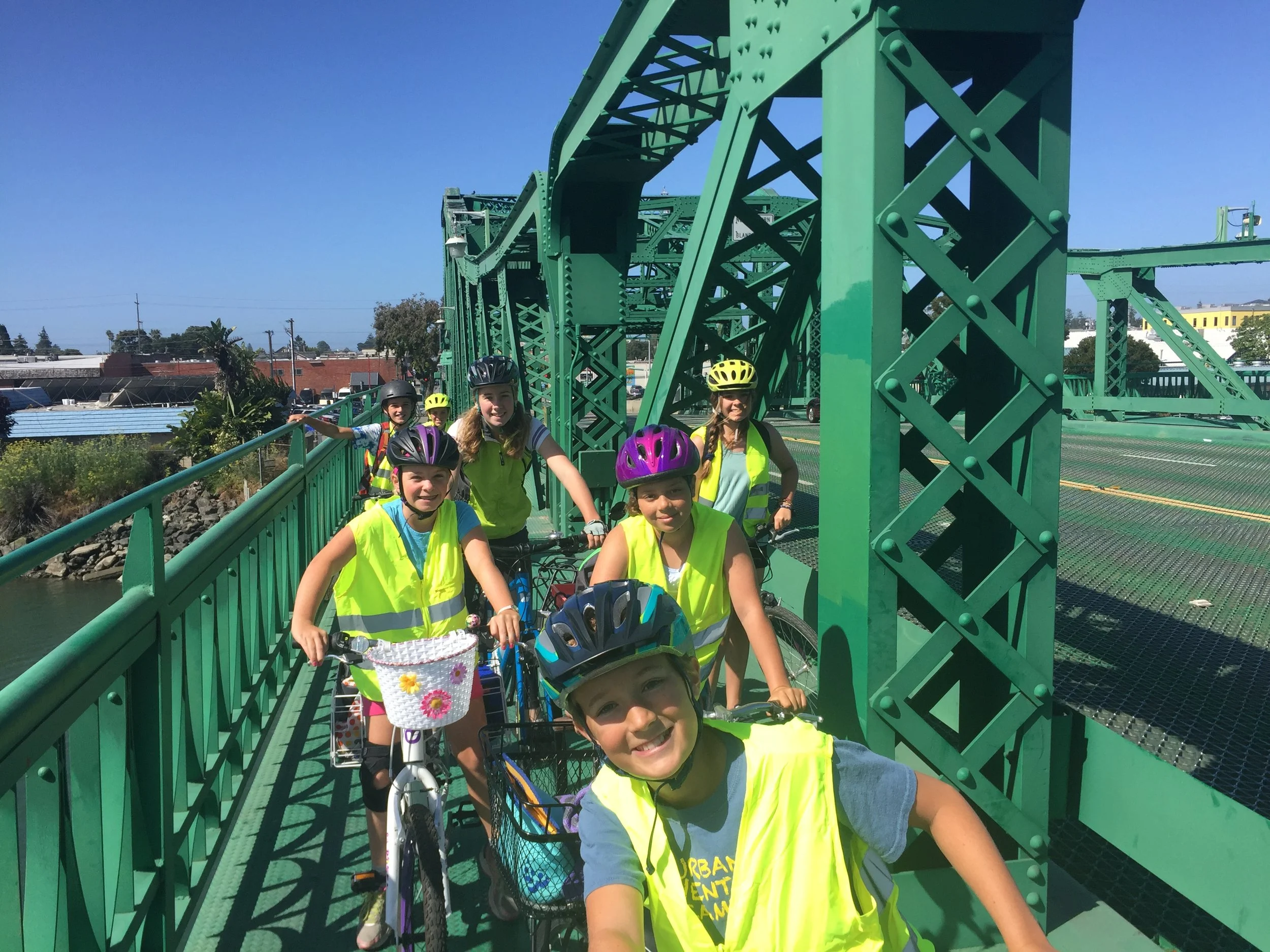 penelope and girls on park bridge.JPG