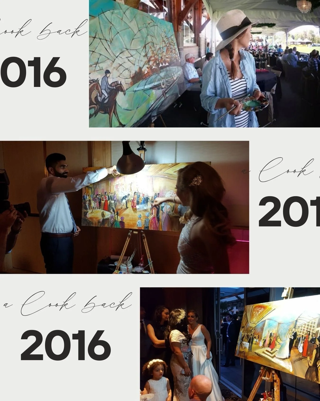 This little walk down memory lane felt really good.

2016 was such a full year. Bill and I were painting at so many weddings and events together. It was when we got engaged, and when we leaned even more into this journey, as artists, and as partners 