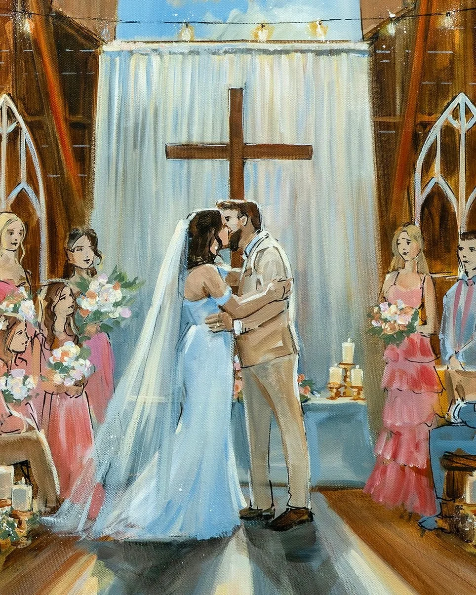 A barn ceremony with light like this? I was obsessed the whole time I was painting it. Finished piece for N&amp;H, Cave Creek Ranch in Langley. 24" x 36" in acrylics. 

#liveweddingpainter #liveweddingpainting #weddingentertainment #vancouv