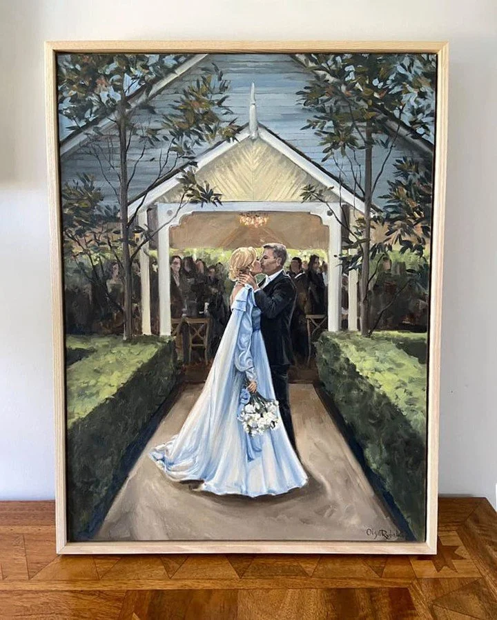 I always tell my couples: the painting happens live at your wedding, but framing is what turns it into an heirloom. Same painting, completely different feeling.
Gabbinbar Homestead, Queensland 🌿

#liveweddingpainter #liveweddingpainting #queenslandw