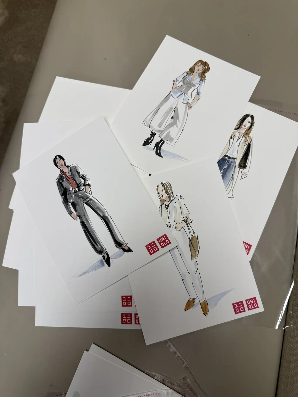 Watercolour guest portraits on personalized paper