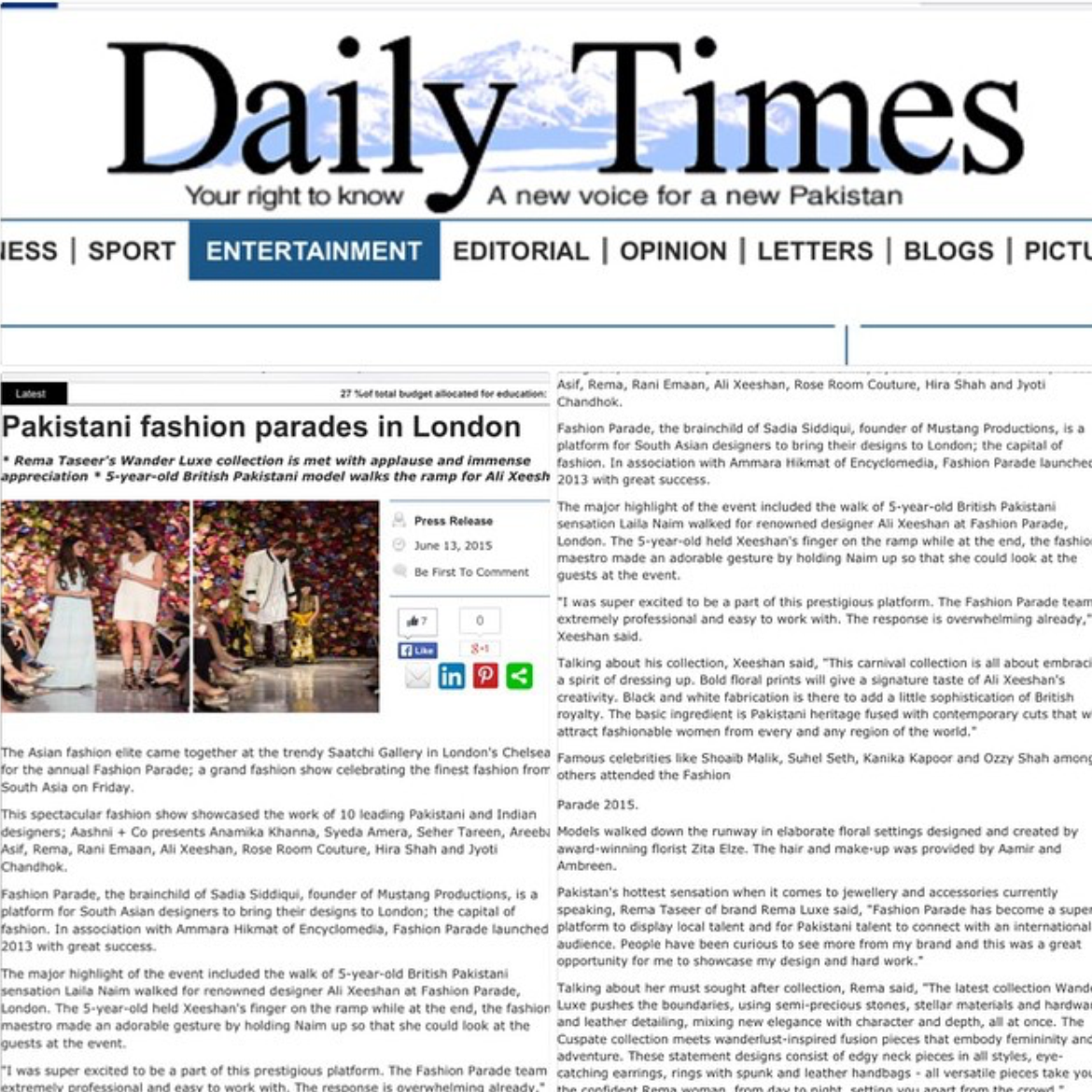 Saatchi Gallery Daily Times.PNG